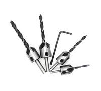 HDKYSWBUEJ 7pcs HSS Countersink Drill Bit Set High Carbon Steel Round Shank Chamfer Knife Drill Wood Plate Hole Openger Woodworking Tools HDKYSWBUEJ