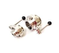 HDKYSWBUEJ Fit 76mm Pipe OD x 3" Tri Clamp Flow Control Valve SUS 316L Stainless Beer Brewing Home