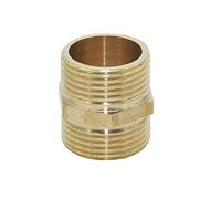 HDKYSWBUEJ Leak-Proof Pipe Hose Fittings Copper Male G1/2 G3/4 G1 Thread Connector Brass Metal Threaded Water Pipe Connector Pipe Hex Nipple Fitting 10pcs (Color : G1)