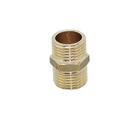 HDKYSWBUEJ Leak-Proof Pipe Hose Fittings Copper Male G1/2 G3/4 G1 Thread Connector Brass Metal Threaded Water Pipe Connector Pipe Hex Nipple Fitting 10pcs (Color : G1I2)