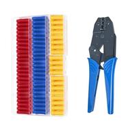 HDKYSWBUEJ Lot de 150 connecteurs Bout à Bout Droits isolés BV1.25 BV2 BV5.5, cosses à for câbles électriques, avec Pinces