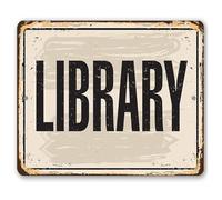 HDKYSWBUEJ Solid Aluminum Book Lover Metal Sign Retro Library Theme for Home School or Office Study Wall Decor (8 X 12 in)