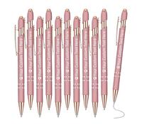HDLOVE Lot De 10 Stylos À Bille, Personnalisés Stylo En Métal Avec Nom/logo Gravé Pour Affaires, Remise Des Diplômes, Entreprise, Cadeaux De Mariage Et Bureau(Rose gold)