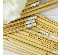 HDLOVE Personnalisés Crayons Avec Noms Et Date, Crayons À Papier En Bois, Crayon Avec Gomme, Crayon Graphite Pour Examens, L'École, Bureau,cadeaux D'anniversaire, Cadeaux D'affaires(100pcs)