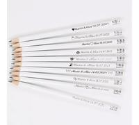 HDLOVE Personnalisés Crayons Avec Noms Et Date, Crayons À Papier En Bois, Crayon Avec Gomme, Crayon Graphite Pour Examens, L'École, Bureau,cadeaux D'anniversaire, Cadeaux D'affaires(60pcs)