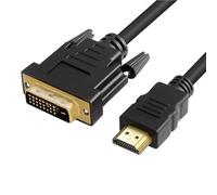 HDM to DVI Cable - High Definition Multimedia Interface Adapter Wire, 59 Inch Bidirectional Connector, 1080P Digital Video Converter for Monitor Television Display, Plug and Play Signal Transmission