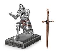 HDMbigmi King's Guard Knight Porte-stylos et Accessoires de Bureau en résine pour Bureau et Maison(Argenté)