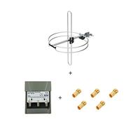 HDME KIT Antenne Mixte omnidirectionnelle Dab FM + Coupleur Universel 2 Entrées FM - VHF - UHF + UHF + 5 Fiches F