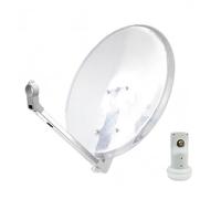 HDME Parabole satellite Fibre Transparente 60cm + LNB SINGLE HD 4K