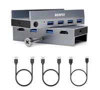 HDMI 2.1 KVM Switch 8K@60Hz 4K@240Hz/165Hz/144Hz/120Hz,Clip Mount Design,USB 3.0 Switch 4 USB Ports Sharing 1 Screen and Keyboard Mouse Printer U Disk for 2 PC.[F14]