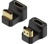 Hdmi 2.1 U Forme Affichage Adaptateur 8K Hdmi 2.1 Mâle Vers Femelle 180 Degrés Angle Ultra Hd Connector 3D 8K@60Hz Uhd2.1, Pour Hdtv Laptop Moniteur Projecteur, 2 Pcs (1 Positif+1 Inverser)