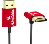 Hdmi 8K 2.1 48 Gbit/S Haute Vitesse ¿ 2,4 Mm Hdmi Ultra Fin 8K @ 60Hz 4K @ 120Hz Pour Canon C70, Sony A7 A9, Blackmagic Camera, Atomos (Up Angle To Straight Line, 45Cm)