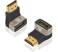 Hdmi 8K, Hdmi 2.1 Up Angle Extension, Connecteur Hdmi 2.1 Mâle Vers Femelle Prenant En Charge La Résolution 8K@60Hz, 4K@120Hz, Hdr, Dolby Pour Ordinateur Portable, Pc, Moniteur(2 Pack)