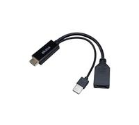 Akasa Câble adaptateur HDMI vers DisplayPort AK-CBHD24-25BK Câble alimentation USB Type A 250mm Noir