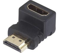 HDMI Adaptateur [1x HDMI mâle - 1x HDMI femelle] Coudé vers le haut à 90° contacts dorés SpeaKa Professional