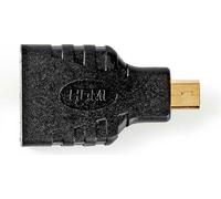 HDMI™ Adaptateur | HDMI™ Micro connecteur | HDMI™ Sortie | Plaqué or | Droit | ABS | Noir | 1 pc. | Boîte