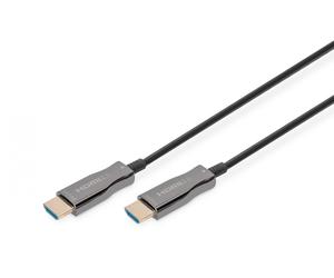 HDMI AOC hybrid-fiber connection cable, Type A M/M, 10m, UHD 4K@60Hz, gold, bl