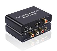 HDMI ARC Audio Extracteur Convertisseur DAC 192 KHz Digital vers Analogique Audio Convertisseur HDMI ARC vers Optical Toslink SPDIF Coaxial Stéréo Aux RCA L/R 3,5 mm Jack pour TV Casque Soundbar