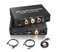 HDMI ARC Audio Extractor DAC Convertisseur audio 192 kHz numérique vers analogique avec CEC, HDMI ARC/Optical/Coaxial, SPDIF/Optical/RCA/Sortie stéréo 3,5 mm