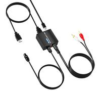 HDMI ARC Audio Extractor,HDMI ARC to SPDIF Optical 3.5mm RCA Audio Converter with Optical Cable and 3.5 to RCA Cable Compatible HD TV, Soundbar, Ampli, Home Theater, LPCM/PCM