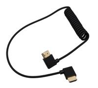 HDMI Cable 8K 60p 4K 120p for ATOMOS Ninja V Sony A7S3 A7RV A7IV Canon C70 Lumix S5II GH5 Z9 FEELWORLD BMD Camera Right Left Angle Type A HDMI 2.1 Braided Spiral 50cm