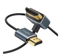 HDMI Cable Angled 90° Degree Ultra Slim 1 m,Slim and Flexible HDMI Cable Supports 3D/4K@60Hz