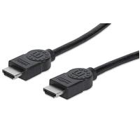 Câble de raccordement Manhattan HDMI Fiche mâle HDMI-A, Fiche mâle HDMI-A 1.00 m noir 308816 Câble HDMI