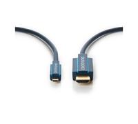 HDMI câble de raccordement [1x HDMI-prise mâle - 1x HDMI-prise mâle D Micro] 5 m bleue clicktronic