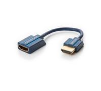 HDMI câble d'extension [1x HDMI-prise mâle - 1x HDMI-Buchse] 0.10 m bleue clicktronic