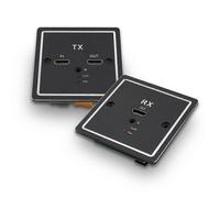 HDMI-Compatible Wall Plate Extender TX/RX with Infrared Feedback Cat5e/6 RJ45 Wall Outlet Extender for PC Laptop Monitor