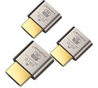 HDMI DDC EDID Dummy Plug Émulateur d'affichage fantôme sans tête (Fit Headless-1920x1080 @ 60Hz-3Pack)