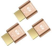 HDMI Dummy Plug Transmitter Ghost Headless Display Emulator DDC EDID Emulator Fake Display 4K@60Hz-3Pack.[F350]