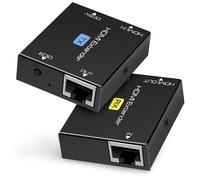 Hdmi Extender 60M (200Ft) Extendeur Hdmi Ethernet Adaptateur Rj45 Hdmi Sur Cat 5E/6 Support Fonction D'Apprentissage Edid 1080P@60Hz Poc 3D Pour Lecteur Ps4/5 Sky Box Hdtv[YIN4180490]
