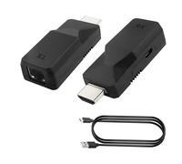 Hdmi Extender, Répéteur Adaptateur Ethernet Rj45 Vers Hdmi, Transmetteur Et Récepteur 1080P Jusqu'À 60 M Via Câble Lan Cat5E / 6, Pour Téléviseur Hd, Pc, Moniteur Dvd (1 Paire)