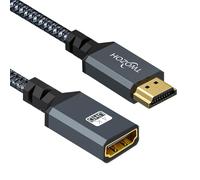 HDMI Extension Cable,HDMI Male to Female Cable,Nylon Braided HDMI Extender,HDMI 2.0 Adapter Compatible 4K@60Hz 3D HDR (1M)