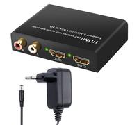 Hdmi Extracteur Audio 1X2 S¿¿Parateur 4Kx2K 3D Adaptateur Hdmi Vers Spdif Toslink Optical+2 Sortie Hdmi Vid¿¿O Splitter Convertisseur Hd Num¿¿Rique Vers St¿¿R¿¿O Analogique R/L Audio 2Ch/5.1[Z3796]