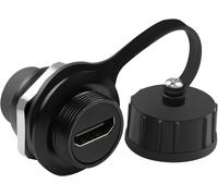 Hdmi Hd Affichage Connecteur 4K Hdmi 2.0 Femelle À Femelle Panneau Montage Imperméable Adaptateur Hdmi Traversée De Cloison Extérieur Étanche Prise, Pour Tv Projecteur Multimédia