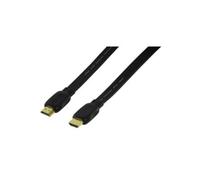 Connectland hdmi-hi+eth-m m-1.8m-plat câble hdmi + ethernet noir Noir