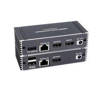 HDMI KVM Extender 4K 60Hz 65M Extender,HDMI with KVM Control USB RJ45 65M over Cat5e/Cat6 POC with Loop Support USB Keyboard and Mouse for PC.[F393]