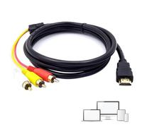 HDMI Mâle vers 3-RCA, Câble Adaptateur HDMI vers RCA 1.5M, Le Câble Uniquement Destiné au Lecteur vers le Téléviseur, pas pour l'ordinateur, le DVD, la PS3 et d'autres Appareils avec Interface HDIM