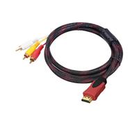 HDMI Mâle vers 3 RCA, Câble connexion HDMI RCA 1.5M Adaptateur Convertisseur, Câble de Transmission 1080P pour HDTV Projecteur Récepteur DVD Boîtier Décodeur, Connecteurs Plaqués Or, Unidirectionnel
