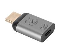 HDMI Mâle vers USB C Femelle, Coque en Alliage D'aluminium Type-C Femelle vers HDMI Mâle Adaptateur Connecteur, Entrée USB C Femelle Sortie HDMI pour Windows/Android/OS X