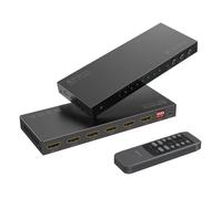 HDMI Matrix 4x2 4K 60Hz HDMI Switch Splitter 4 in 2 Out avec Toslink 3.5mm Audio Extractor Arc 16 EDID Modes 4K Downscale et I