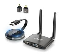HDMI sans Fil 4K/5G, Émetteur et Récepteur HDMI sans Fil, VGA&HDMI Double écran 165FT/50M Wireless Transmitter Receiver de Laptop/TV Box/Caméra/Bluuray/Phone/PS5 au Télévision/Projecteur/Moniteur