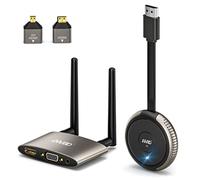 HDMI sans Fil,4K 5G Transmetteur et Récepteur 165FT/50M, HDMI VGA sur Double écran, Transmission en Direct pour Ordinateur Portable, Tablette, Appareil Photo, Prise en Charge Nefix/TikTok/Youtube
