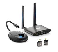 HDMI sans Fil 4K, TIMBOOTECH 2.4/5G Transmetteur sans Fils HDMI/USB C 2 EN 1, Plug & Play, Émetteur et récepteur Streaming Vidéo Audio pour Laptop, Tablet, Phone, Box vers TV, Projector, Moniteur- 50M