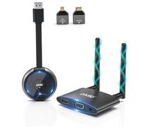 HDMI sans Fil Émetteur et Récepteur 4K/5G, VGA HDMI Double Écran, Wireless Transmitter Receiver Streaming Signal Audio Vidéo Stable pour Laptop/PC/Camera/Phone vers HDTV/Monitor/Projector 165FT