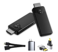 HDMI sans Fil Émetteur et Récepteur HDMI sans Fil,Portée de 50M, 2.4GHz/5GHz, Plug & Play, pour Ordinateur Portable, PC vers TV HD, Projecteur, Écran de conférence