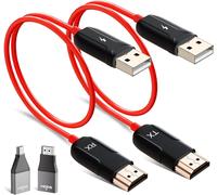 Hdmi Sans Fil,Transmetteur Hdmi Sans Fil Avec Emetteur Et Récepteur Pour Streaming Tv,Streaming Réunion,1080P Hd-Mi Extender 2,4/5 Ghz Pour Ordinateur Portable,Home Cinéma (Rouge)