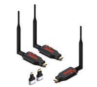 HDMI sans fil, un émetteur et deux récepteurs, 330 pieds/100 m Plug & Play, kit d'extension HDMI sans fil portable 2.4G/5G, prise en charge de la lecture simultanée sur plusieurs appareils (1 TX+2